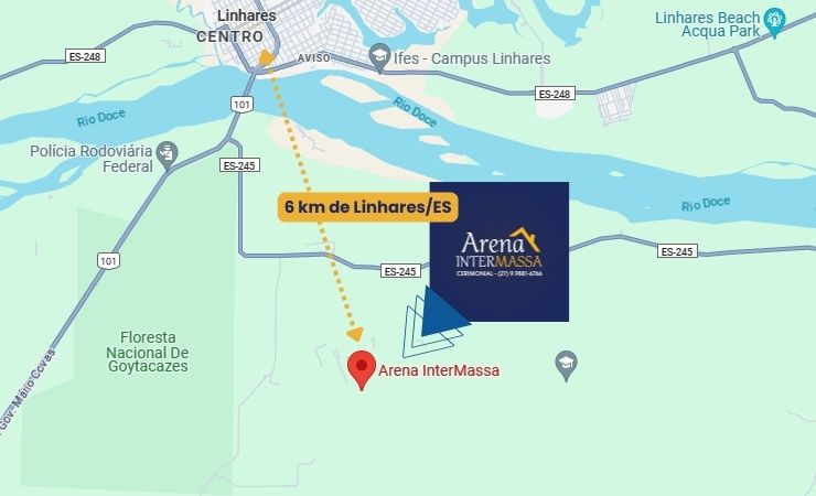 Localização Arena Intermassa